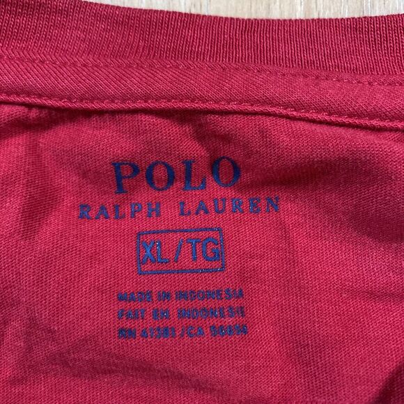 Polo Ralph Lauren Tee Shirt (Men’s size XL) • Red • Logo • EUC - Picture 2 of 4